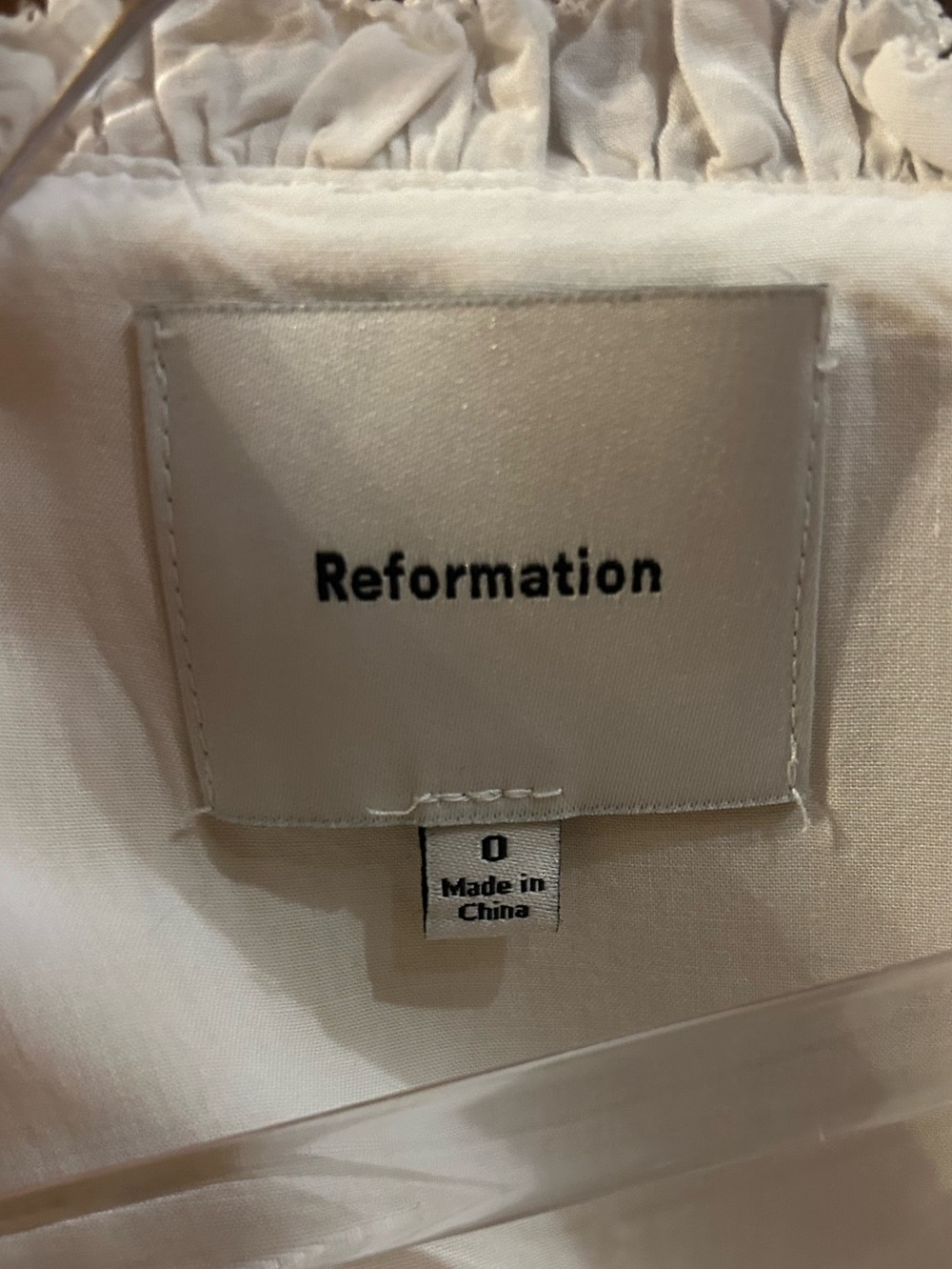 Reformation Rosemary linen top in sunshine check - Picture 2 of 3